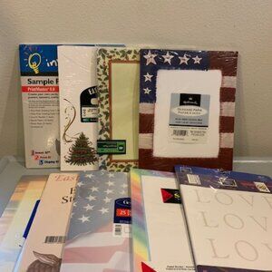 Stationery/Card Stock Printer Ready and Specialty Themes Bundle of 9 NEW